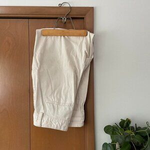 cream Bershka pleated jeans